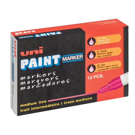 UNI-PAINT Permanent Marker, Medium Bullet Tip, Pink 63611